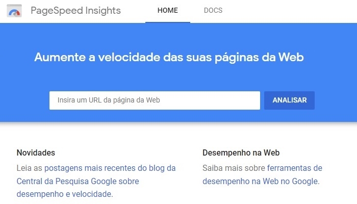 Uma imagem que ilustra o pagespeed insights