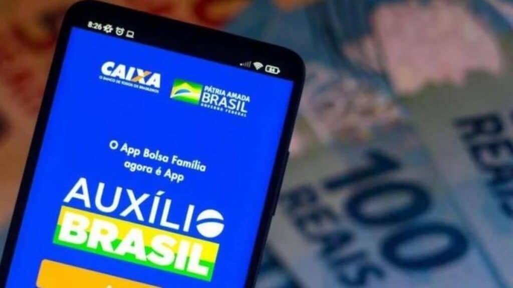 Imagem que ilustra o aplicativo do auxilio brasil.