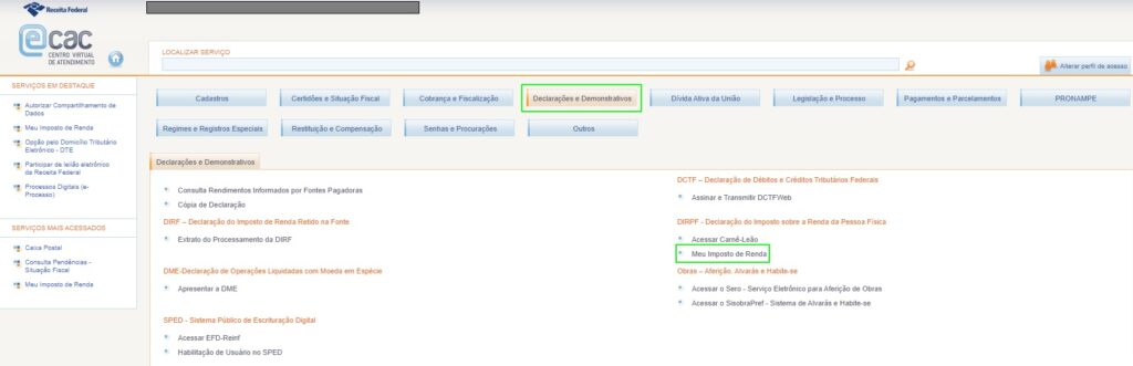 Uma imagem que ilustra como acessar meu imposto de renda pelo e-cac.