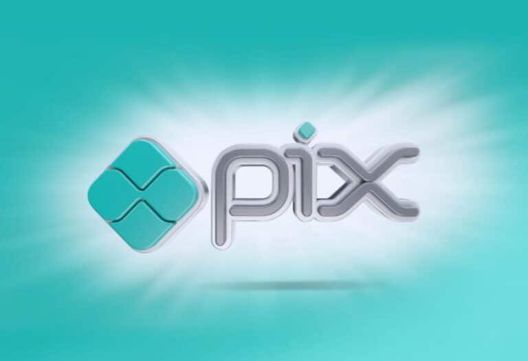 Uma imagem que ilustra o logo do pix.