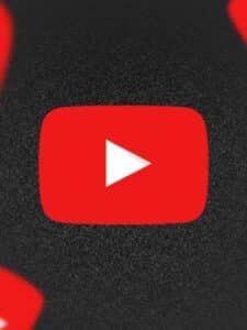 Uma imagem com logo do youtube e ao fundo uma capa cinza.