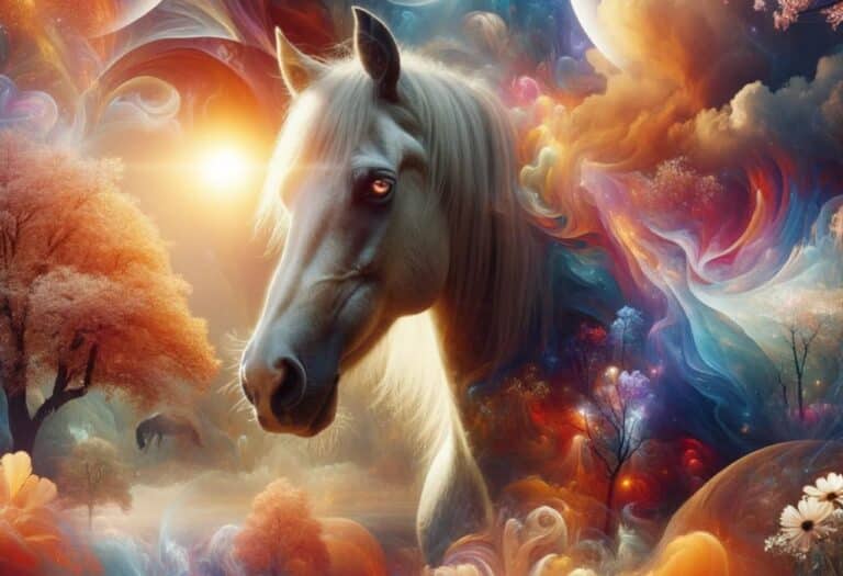 Uma imagem que ilustra um sonho com cavalo.
