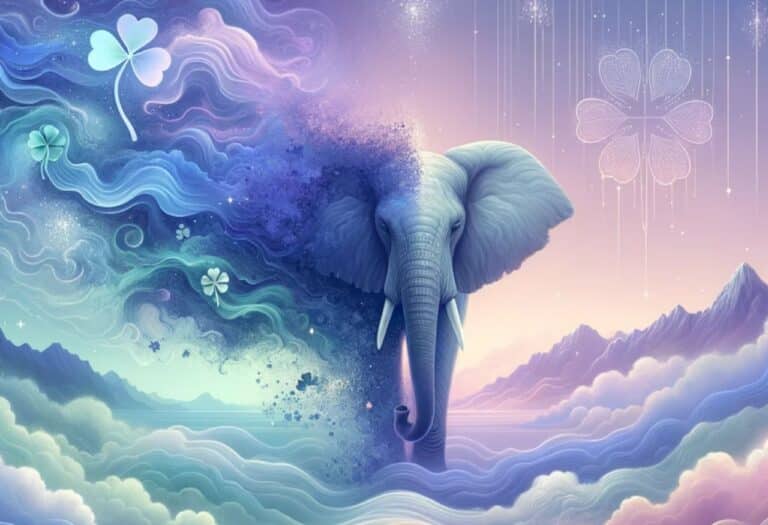 Uma imagem que ilustra um sonho com elefante.