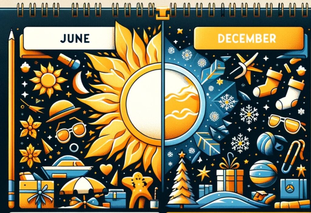 Uma imagem que ilustra um calendário destacando quando é um semestre do ano.