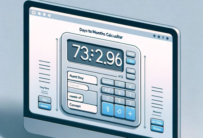 Uma imagem que ilustra uma calculadora que transforma dias em meses.