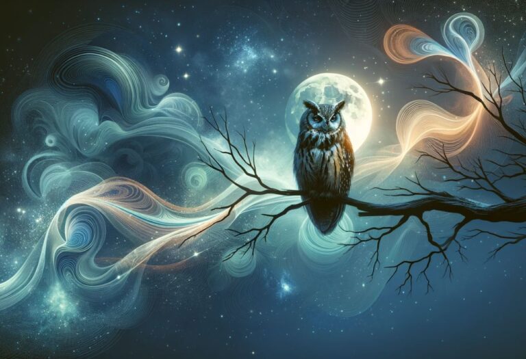 Uma imagem que ilustra uma coruja sendo interpretada em um sonho.