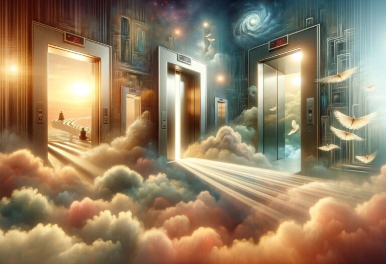 Uma imagem que ilustra sonhos com elevadores.