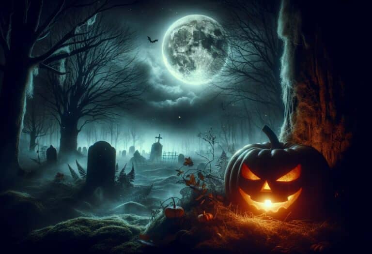 Uma imagem que ilustra o significado espiritual do halloween.