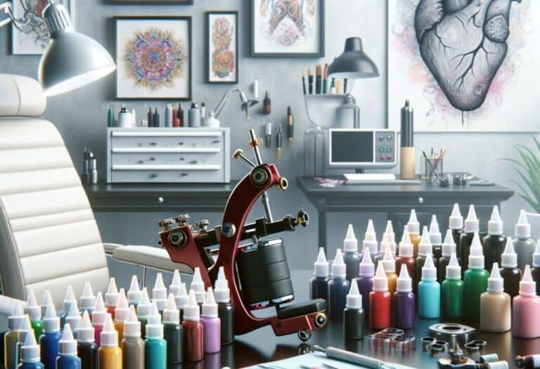 Uma imagem que ilustra um studio de tatuagem que usa pomada tktx.